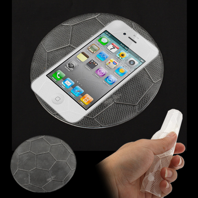 Fooball Style Transparent Super Magic of Silicone Car with Non-slip Pad for Phone / GPS/ MP4/ MP3 Transparent